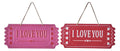 Valentine's Day - 10" METAL LOVE YOU WALL DECOR