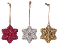 Christmas Carousel Collection - 6.5" Metallic Snowflake Ornament
