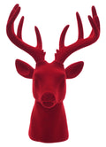 Christmas Carousel Collection - 11" Flocked Deer Head