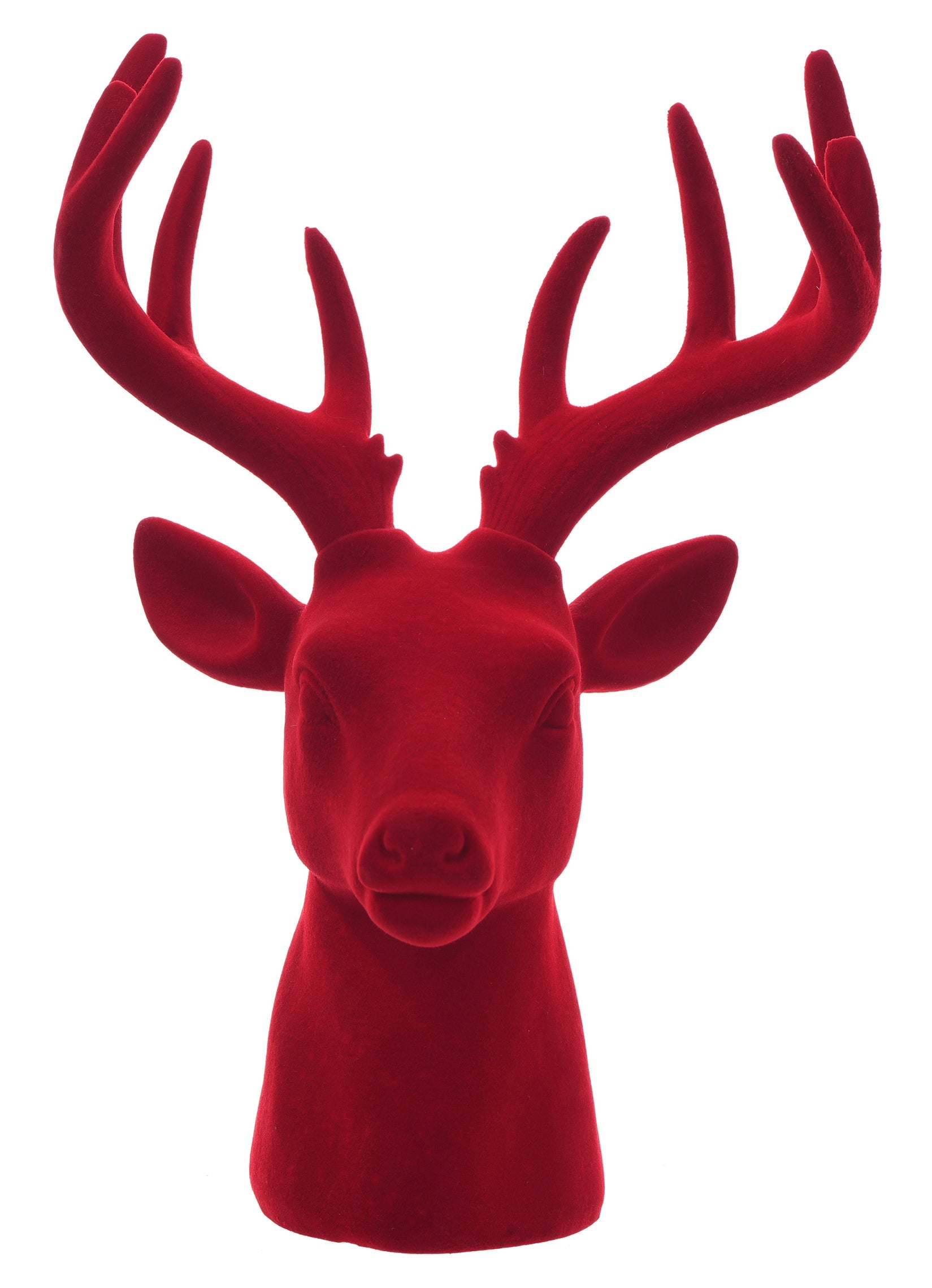 Christmas Carousel Collection - 11" Flocked Deer Head