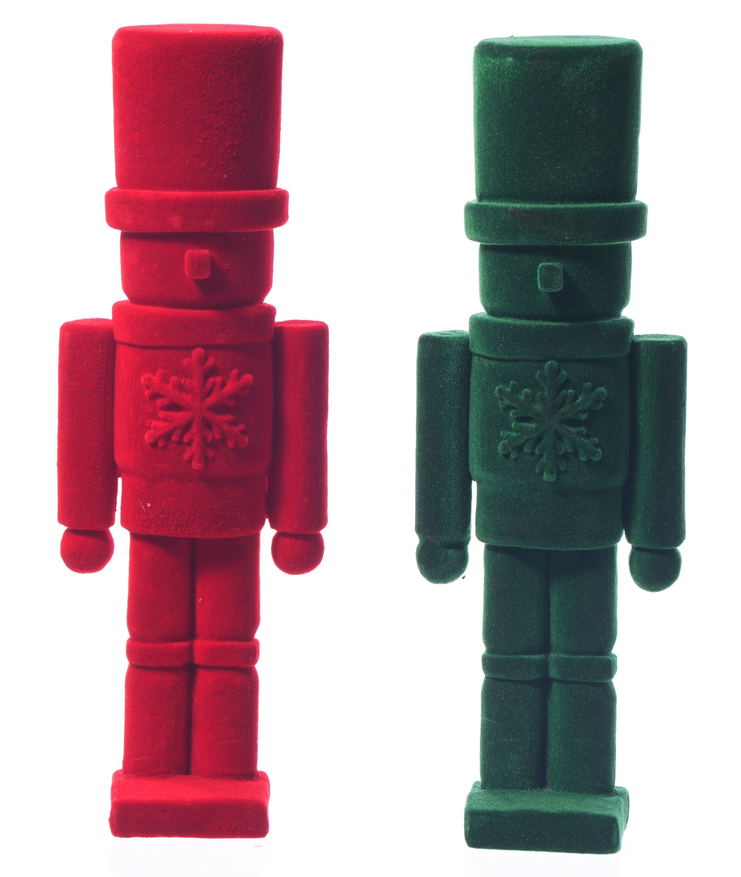 Christmas Carousel Collection - 8" Flocked Nutcracker - SET OF 2