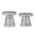 5" & 4.25" Scalloped Candle Holders - SET OF 2