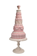 30.5" PINK RESIN CAKE ON STAND