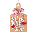 Valentine's Day - 8" Baked with Love Chop Board Ornament