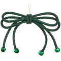 Christmas Carousel Collection - 5.5" Sparkle Bow Ornament With Bells Green