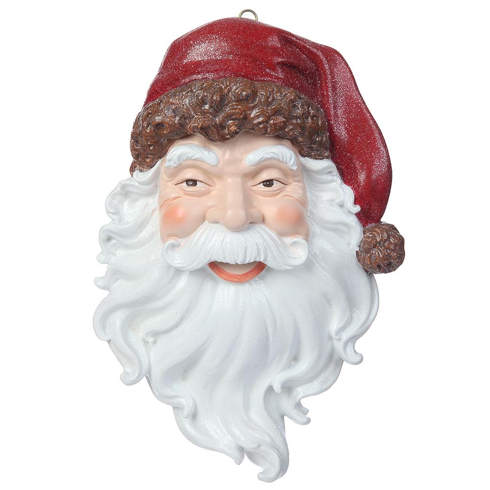 Christmas Carousel Collection - 14" Santa Wall Decor - Red White