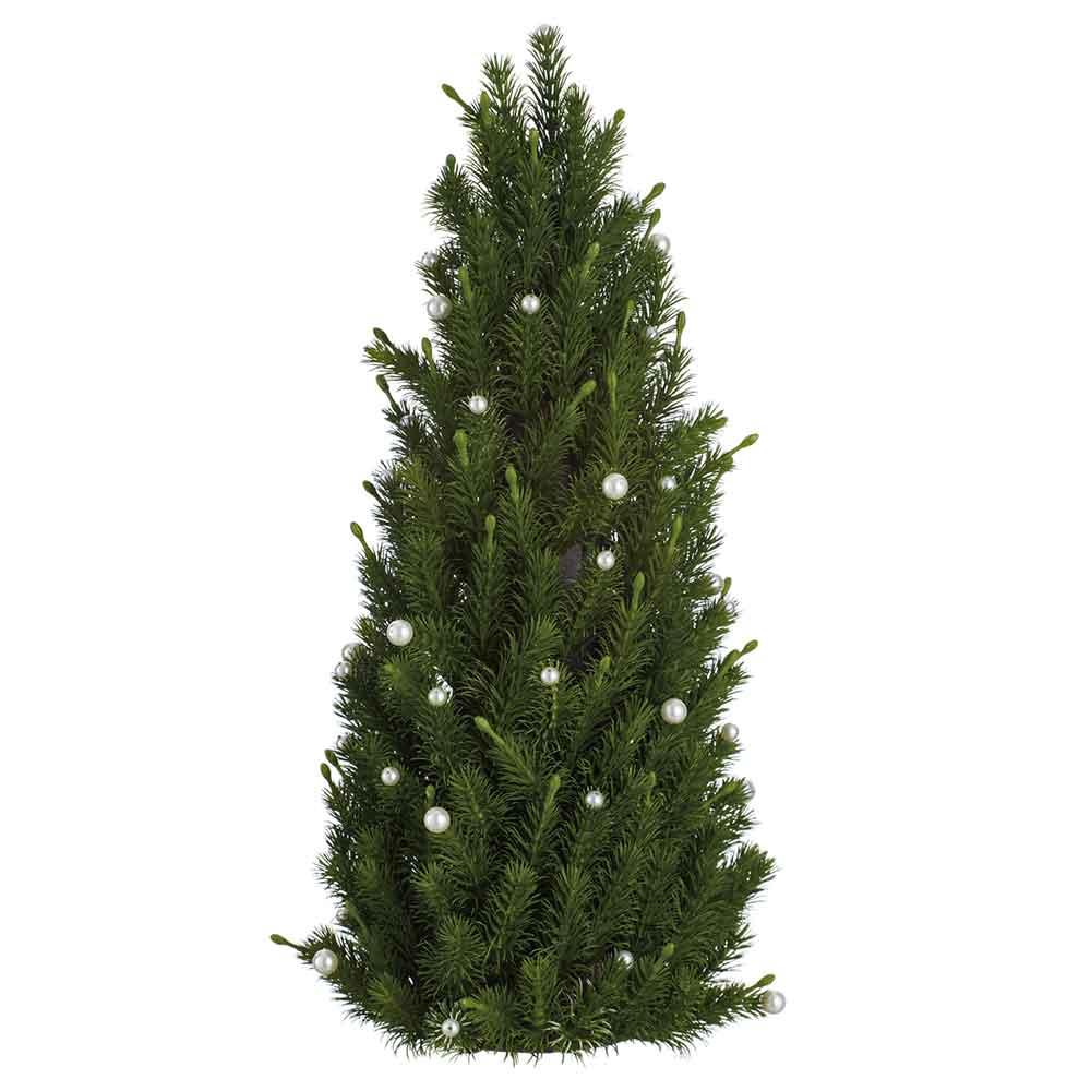 21" Pearl Pine Cone Topiary