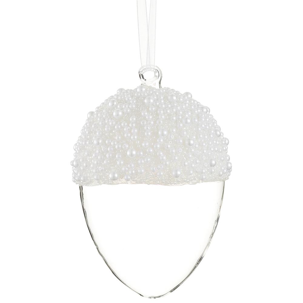 5" Pearl Glass Egg Ornament