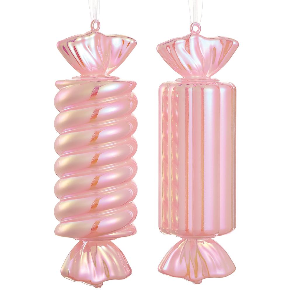 Santa's Sweet Shoppe Collection - 12" Candy Ornament (SET OF 2) Iridescent Sheen