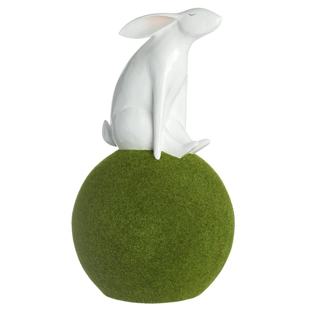 15" Bunny Sitting on Moss Ball