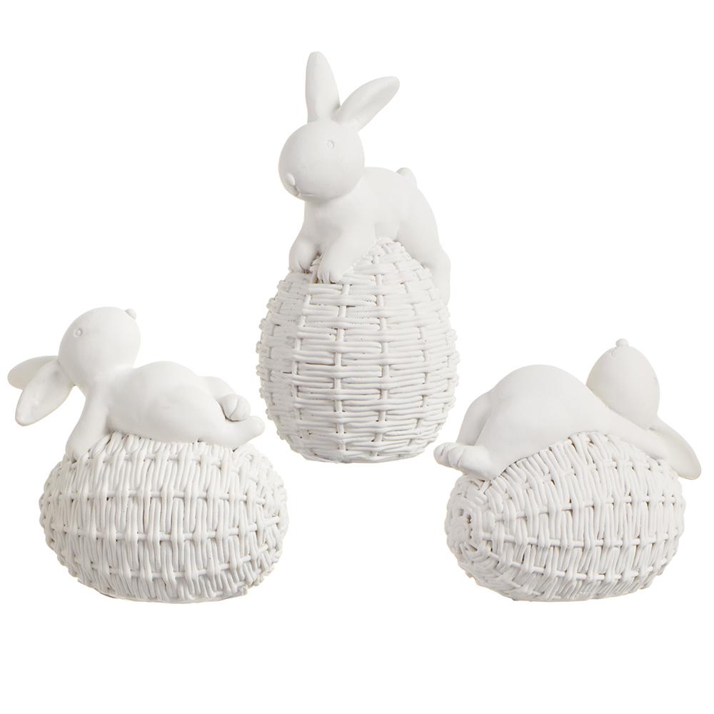 3"-4.8" Bunny on Egg - SET OF 3