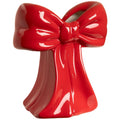 Cupids Valentine - 7" Red Ceramic Bow Vase