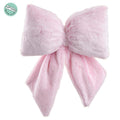 Cupids Valentine - 16" Fur Light Pink Bow With Clip