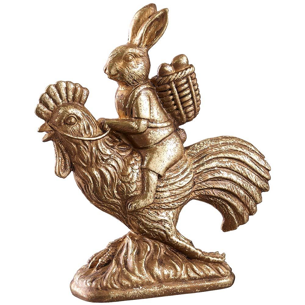 7" Bunny Riding A Rooster