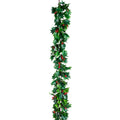 Christmas Carousel Collection - 5FT Holly Garland With Berry
