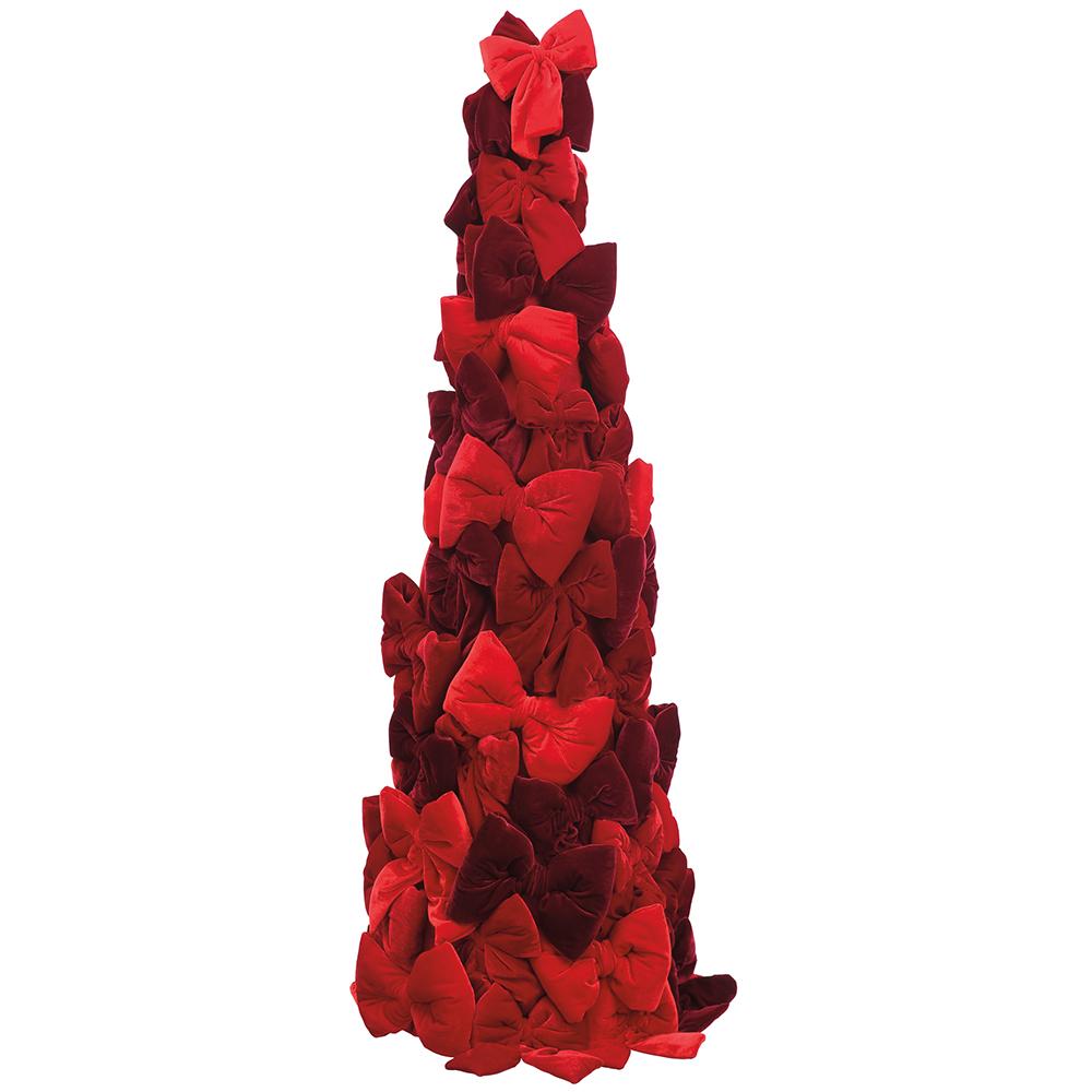 Christmas Carousel Collection 59" Velvet Bow Tree Red