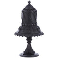 13" HALLOWEEN BLACK Glittered Cake on Stand