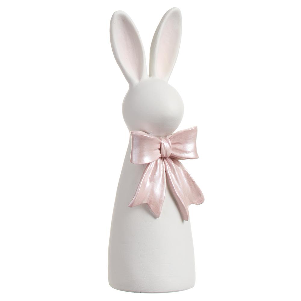9.5" Bunny White Pink