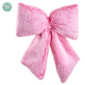 Cupids Valentine - 13" Furry Pink Bow With Clip