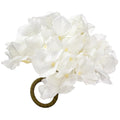 7"D White Hydrangea Napkin Ring