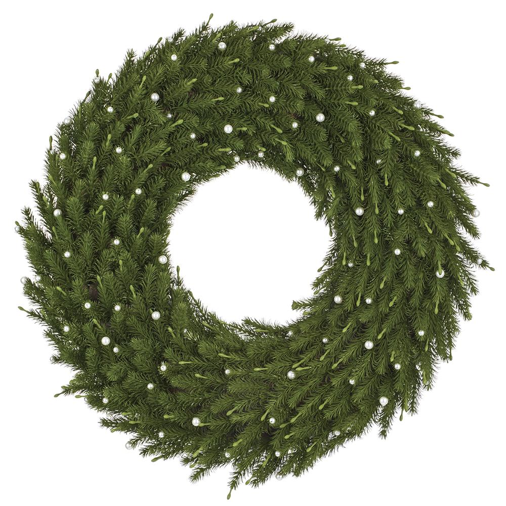 28" Pearl Pine Wreath