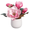 9" Magnolia in Vase  - Cerise Two Tone