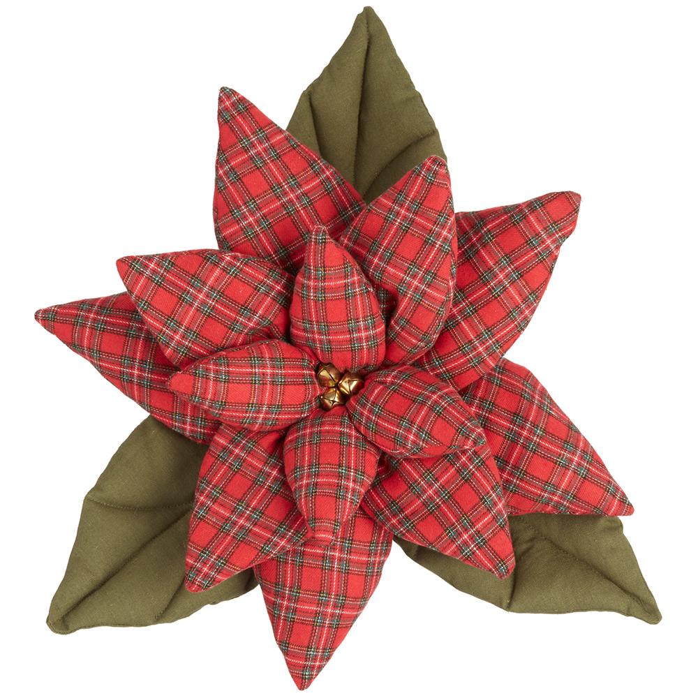 Christmas Carousel Collection - 18" Poinsettia Pillow