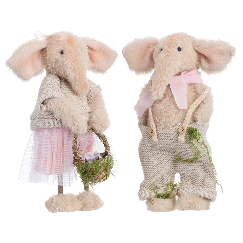 9" Mr. & Mrs. Spring Elephant - SET OF 2