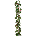 Christmas Carousel Collection - 72" Velvet Holly Garland With Berry