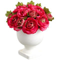 Valentine's Day - 9" Ranunculus in Paper Mache Urn
