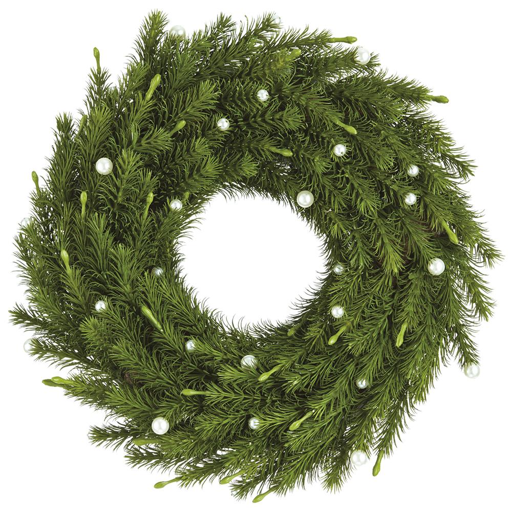 16" Pearl Pine Wreath