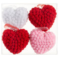 Valentine's Day - 9" Pompon Heart Ornament - SET OF 4