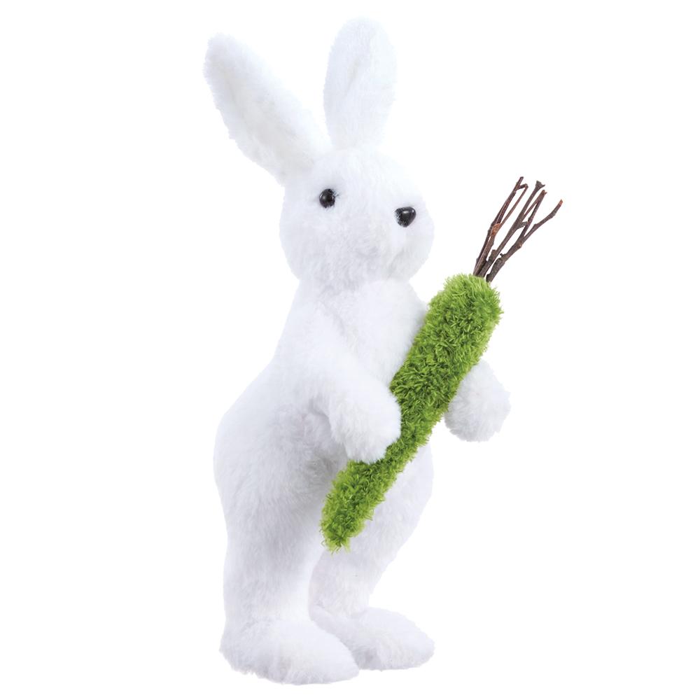 13.5" Bunny With Mossy Carrot