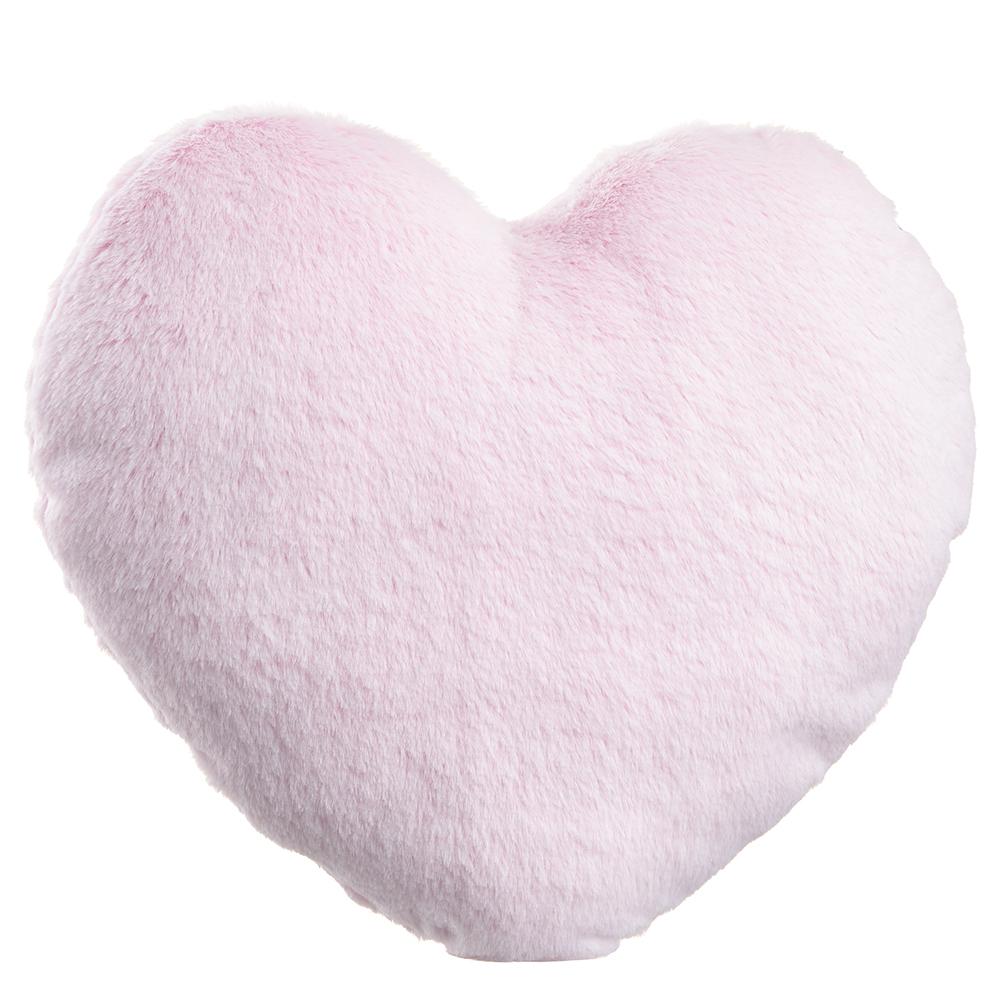 Cupids Valentine -  16" Furry Pink Heart Pillow