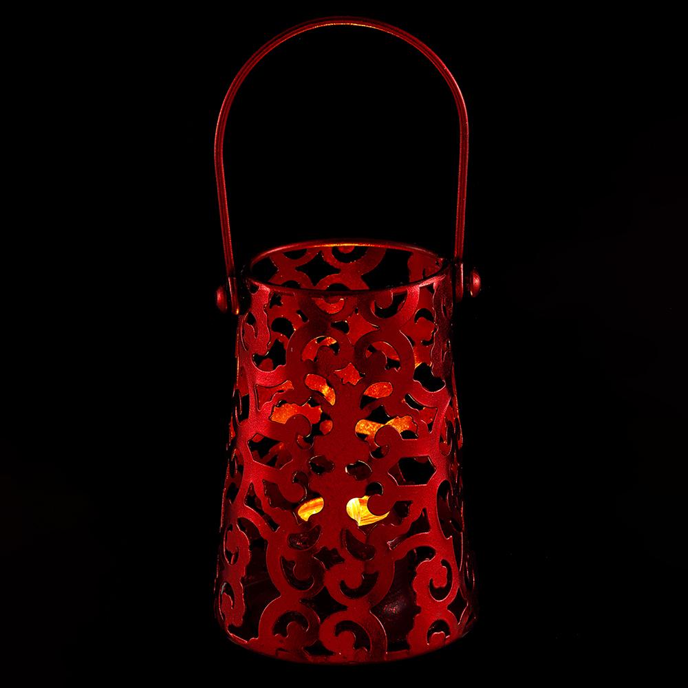 Valentine's Day - 4.5" Battery Operated Metal Cutout Candleholder