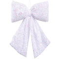Cupids Valentine - 10"Wx15"L White Sequin Bow