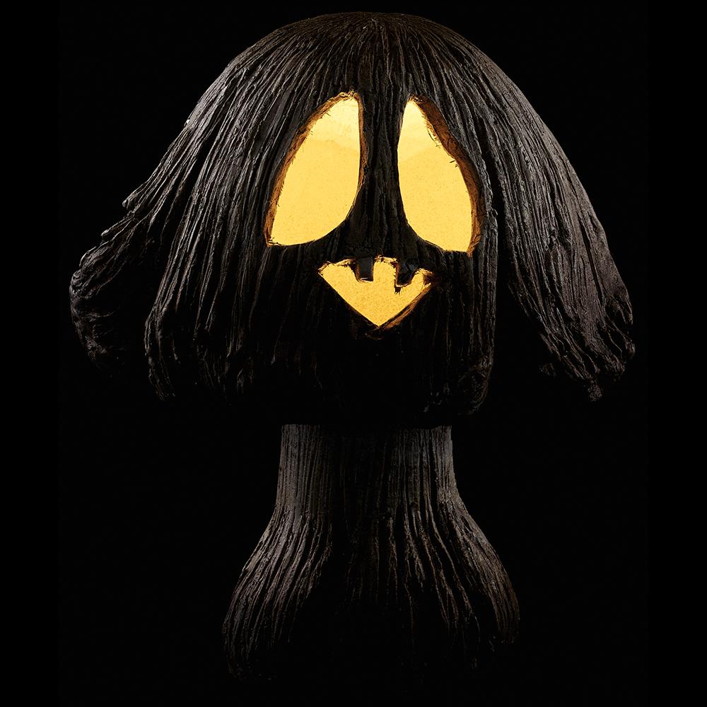 14" INDOOR / OUTDOOR Jack-O-Lantern Mushroom