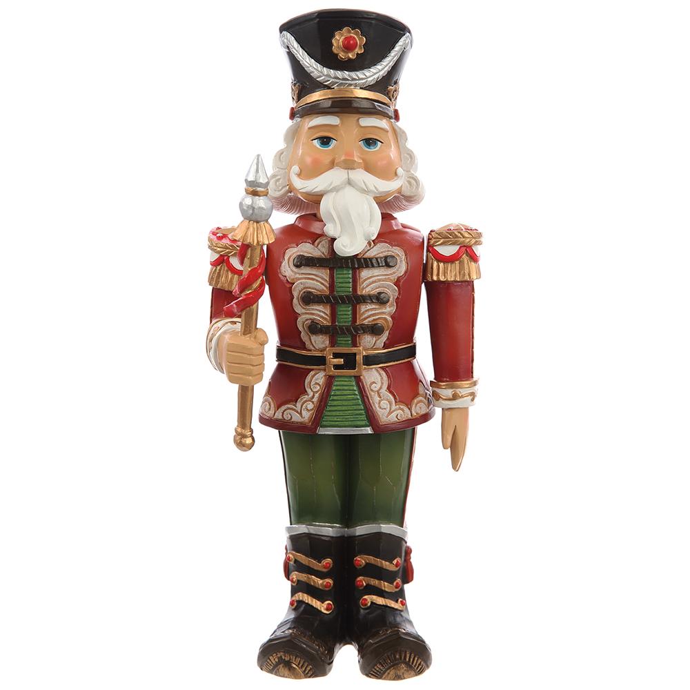 Christmas Carousel Collection - 13.5" Nutcracker With Music - Red