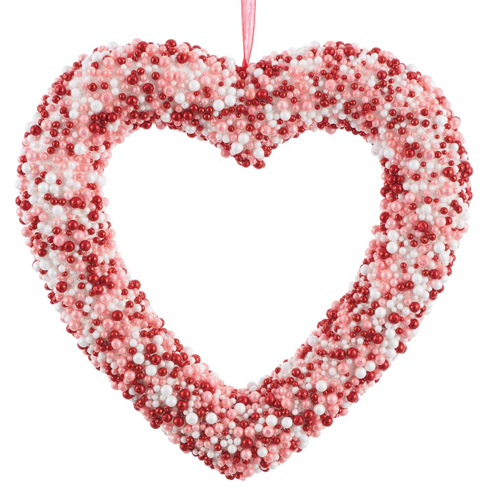 Cupids Valentine - 9.5" Glittered Heart Ornament