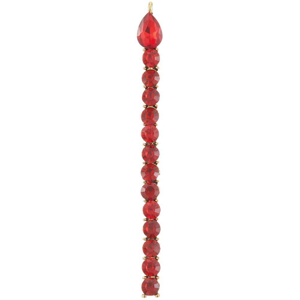 Valentine's Day - 4.5" Rhinestone Candle Ornament