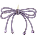 Santa's Sweet Shoppe Collection - 5.5" Sparkle Bow Ornament With Bells Lavender