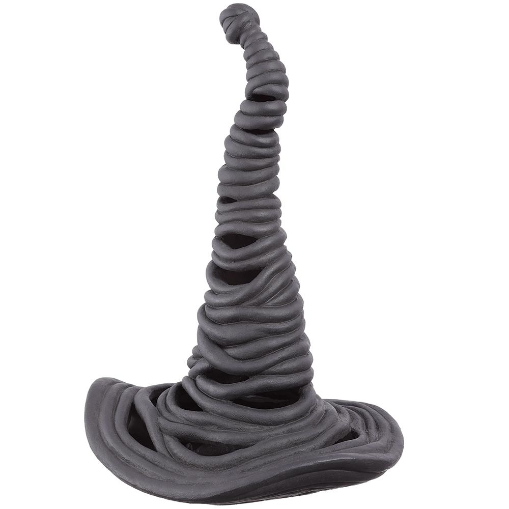 17" Battery Operated Witch's Hat With Light Black