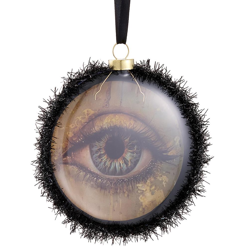4" Halloween Eye Glass Disc Ornament