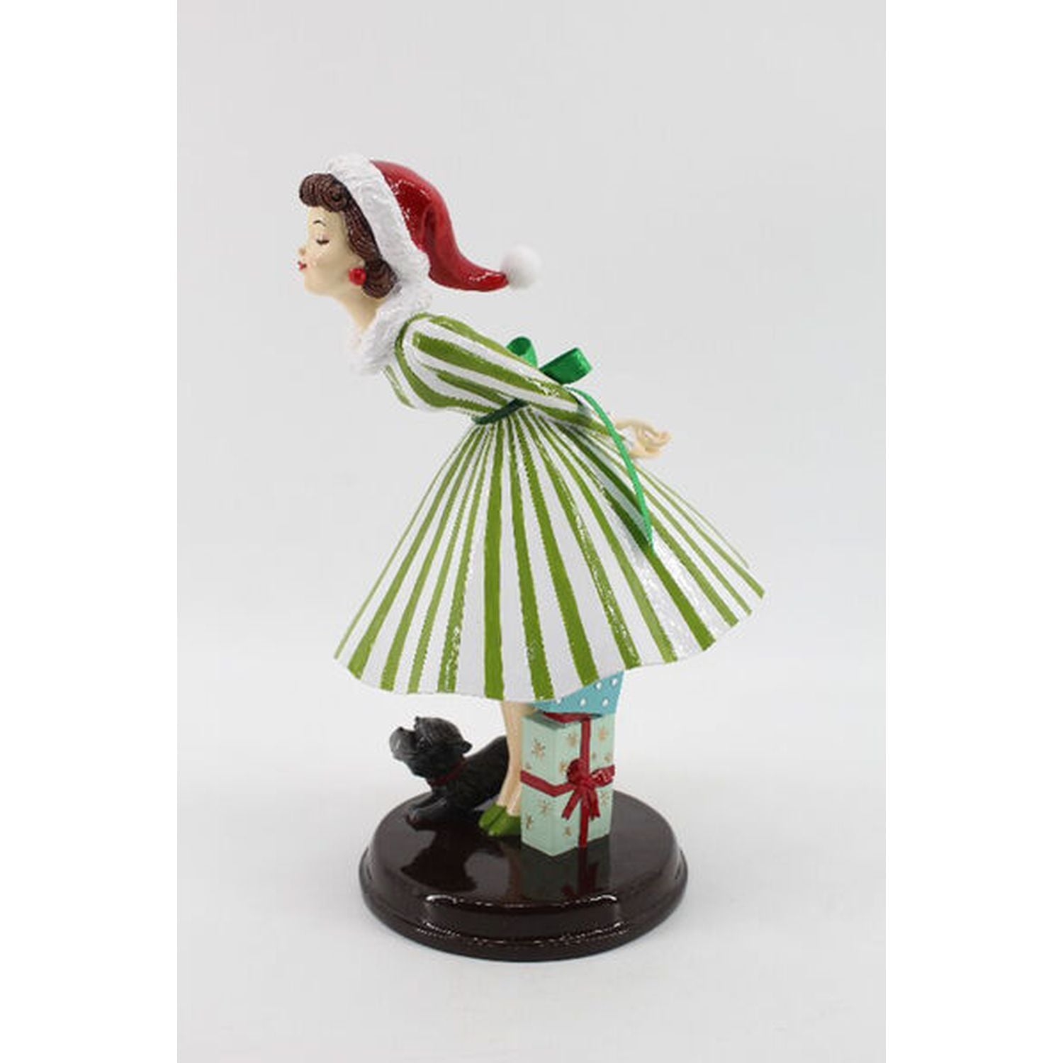 Christmas Carousel Collection Retro Girl Kissing.