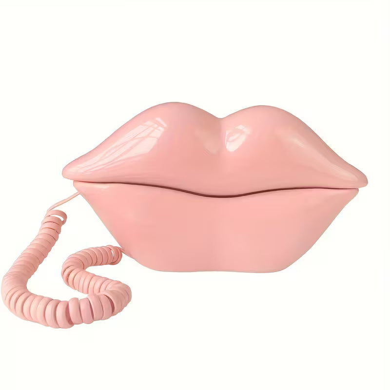 Cupid's Valentine - Retro Style Novelty Mouth Phone - Landline Phone for Home