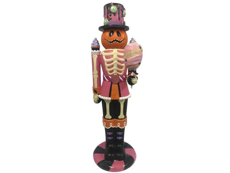 60" Pumpkin Nutcracker w/Cotton Candy Display