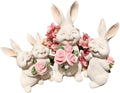 7.5" - 10" &  12" Bunny with Roses - SET OF 3