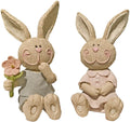 5" RESIN SITTING BUNNY - SET OF 2