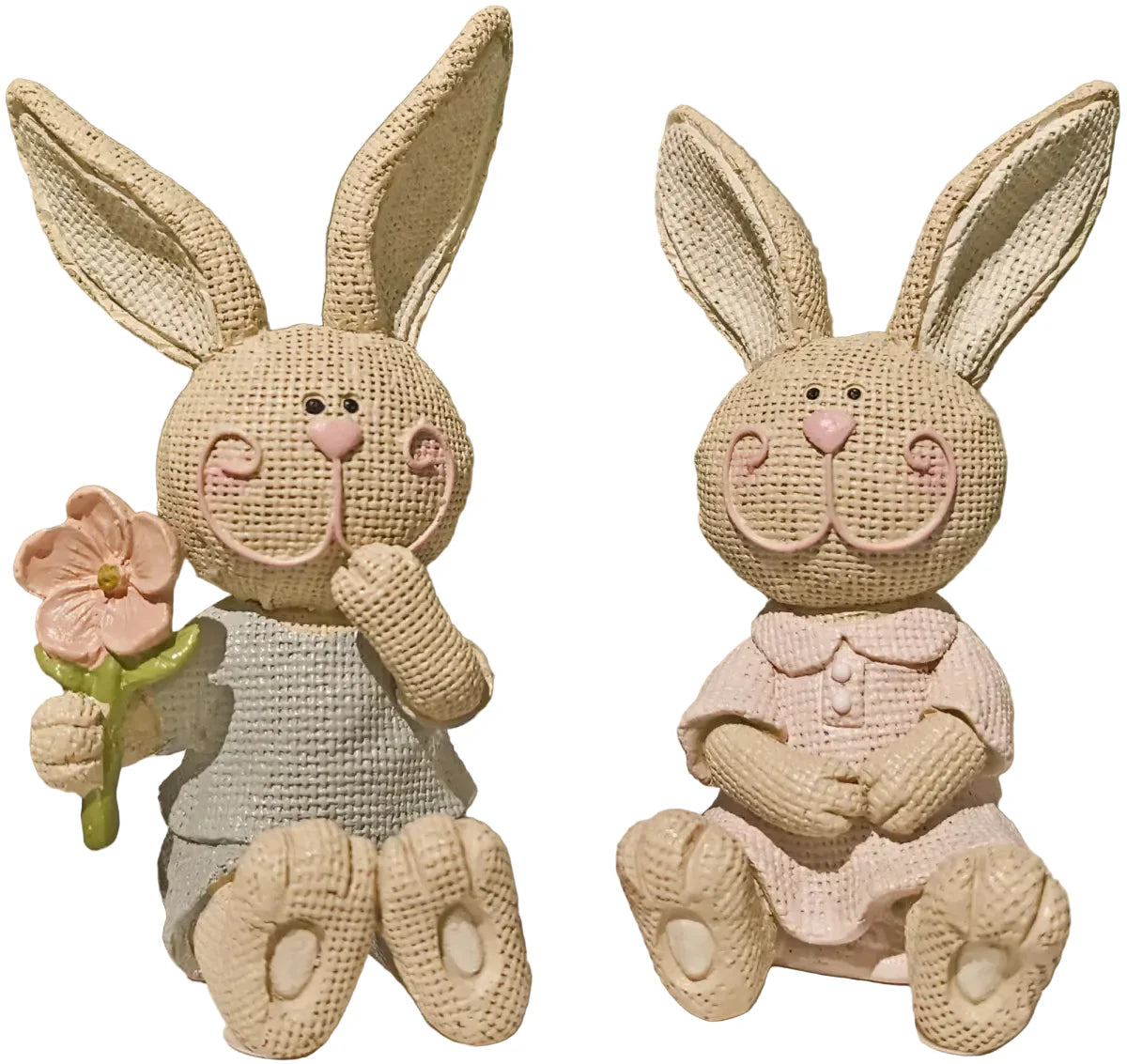 5" RESIN SITTING BUNNY - SET OF 2