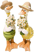 16" DUCK WITH FLOWERS - SET OF 2